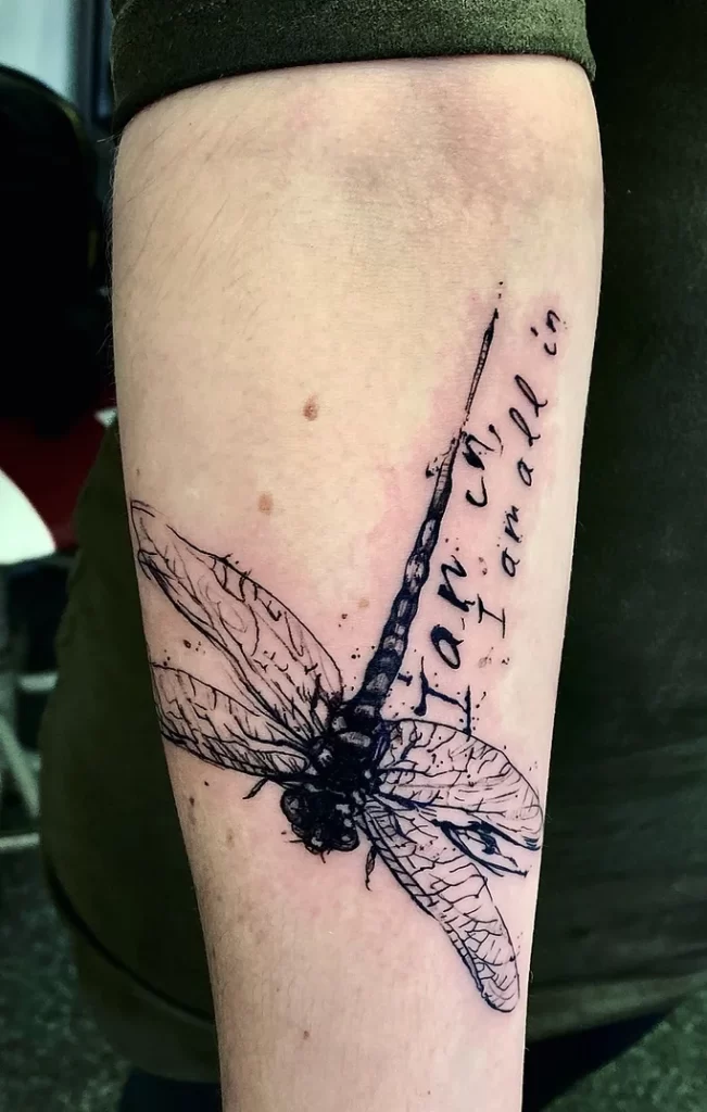 Abstract Tattoo, Small Tattoo, Lettering Tattoo, Trash Tattoo, Blackwork Tattoo