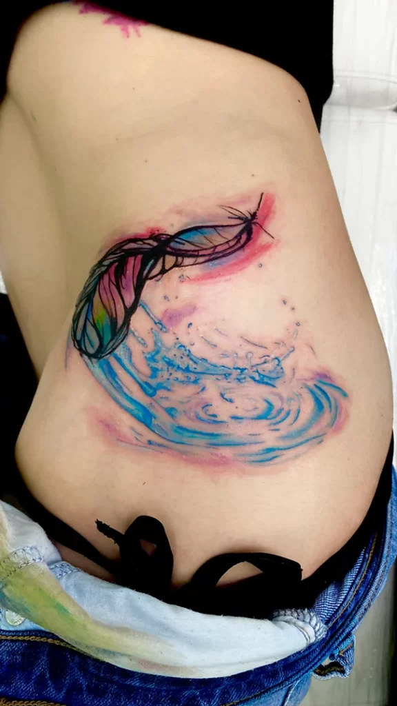 Watercolor Tattoo by Bobby Grey, Abstract Tattoo