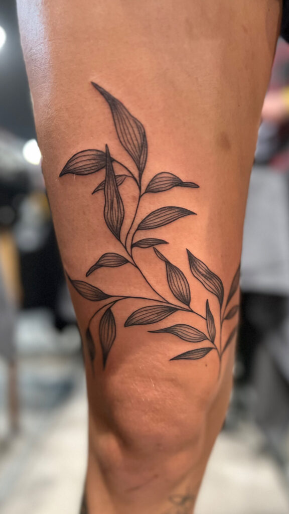 Botanical Tattoo, Blackwork Tattoo, Fine Line Tattoo by Claudia Fedorovici