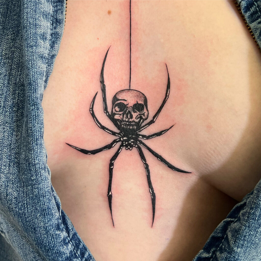 Blackwork Tattoo, Spider Tattoo