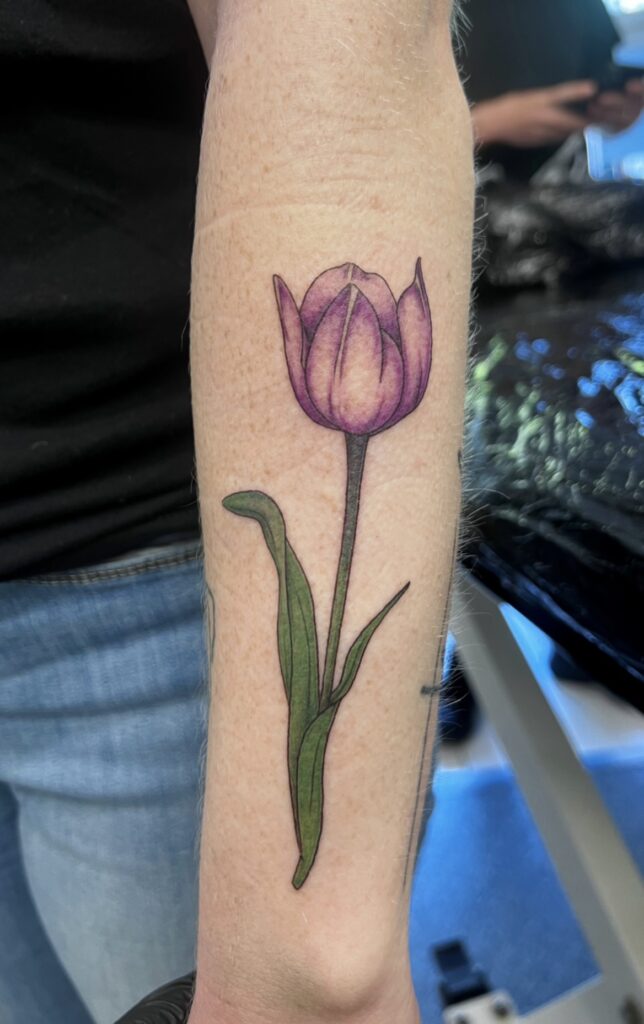 Color Tattoo, Tulip Tattoo, Amsterdam Tattoo Artist