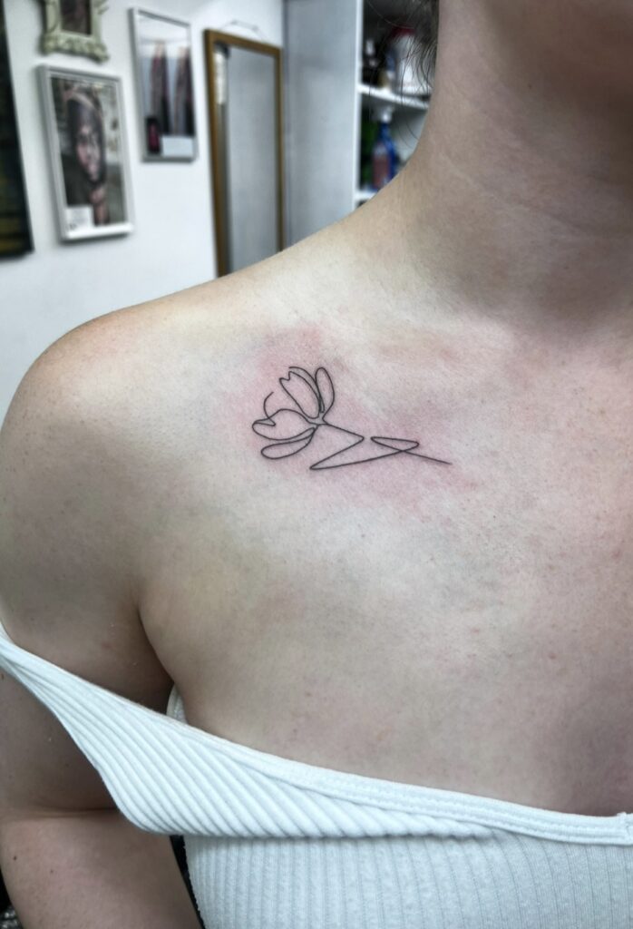 Fine Line Tattoo, Floral Tattoo, The Best Fine Line Tattoo Artist Claudia Fedorovici