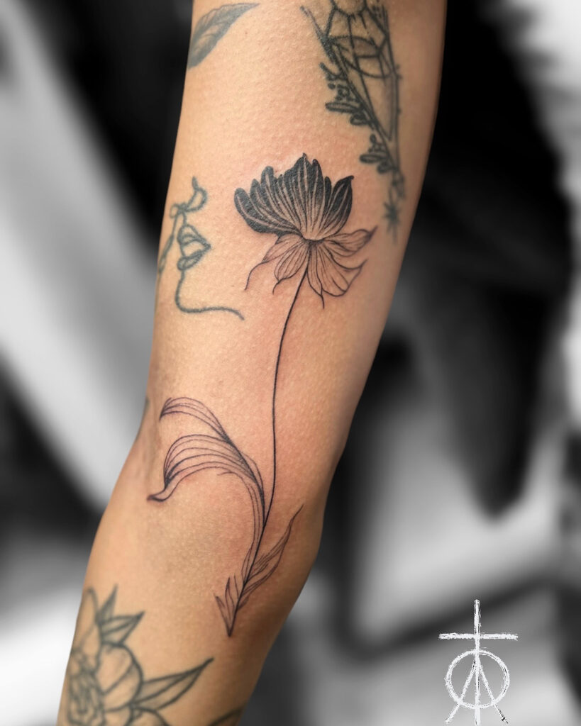 The Best Floral Tattoo by Claudia Fedorovici in Amsterdam
