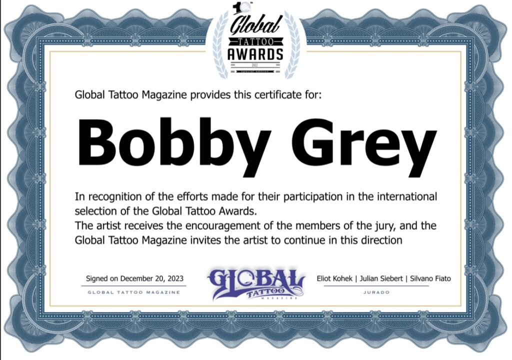 Global Tattoo Award, The best Trash Polka, Tattoo Artist Bobby Grey