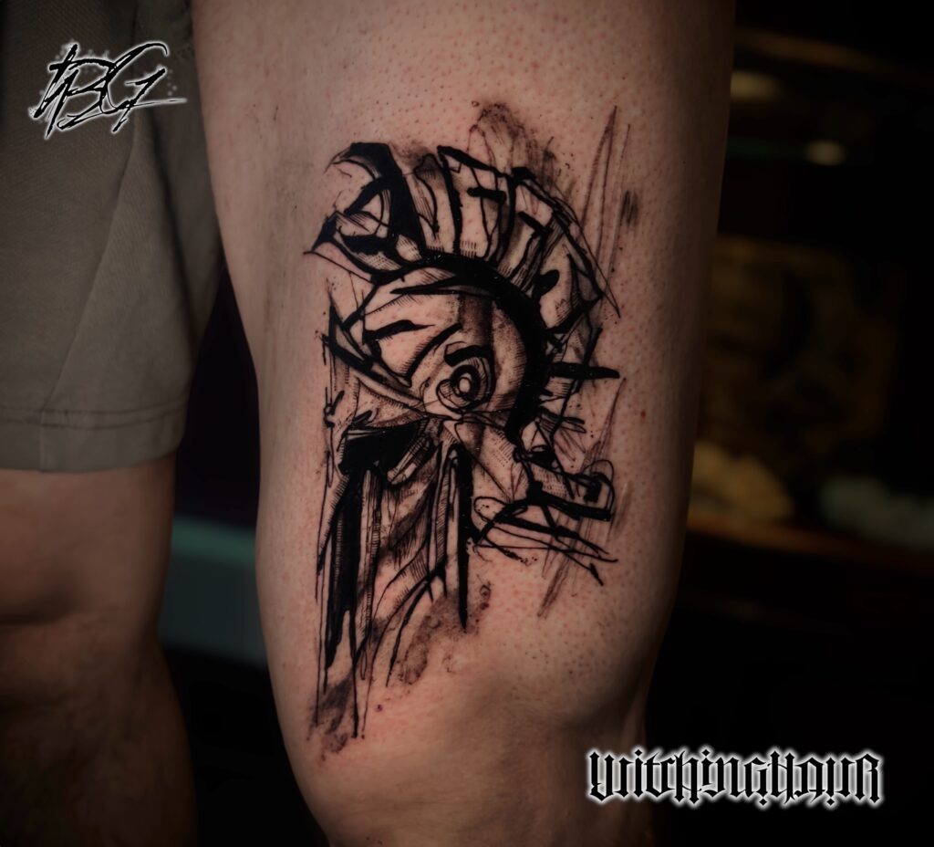 Abstract Blackwork Tattoo by Bobby Grey