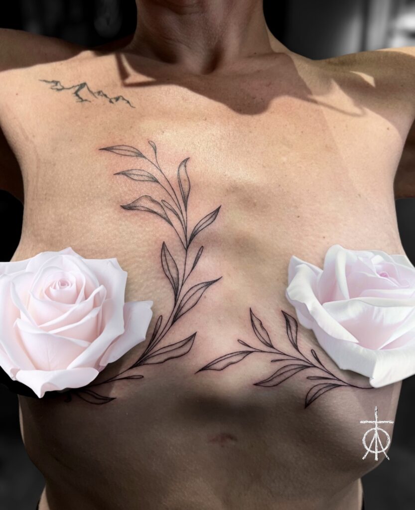 Fine Line Botanical Tattoo