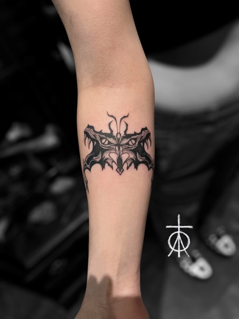 Snake Butterfly Tattoo by Claudia Fedorovici