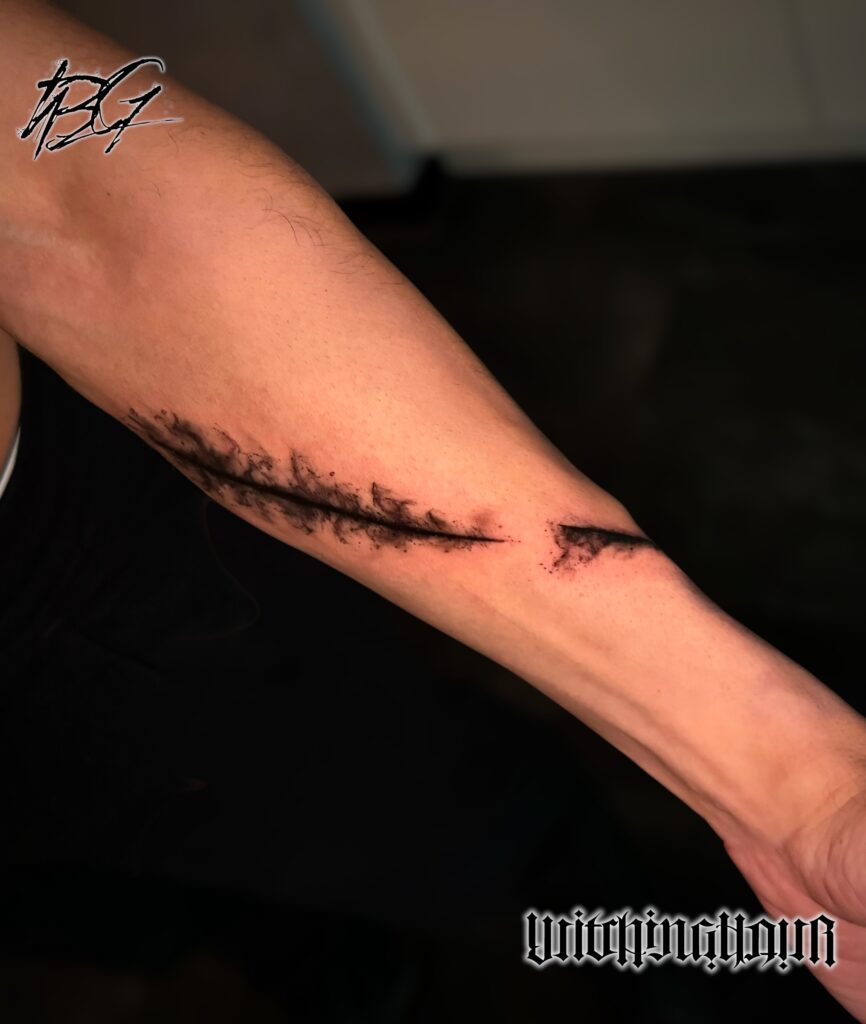 Small Abstract Blackwork Tattoo by The Best Tattoo Artist , Bobby Grey