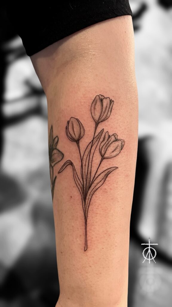 The Best Tulips Tattoo by Claudia Fedorovici
