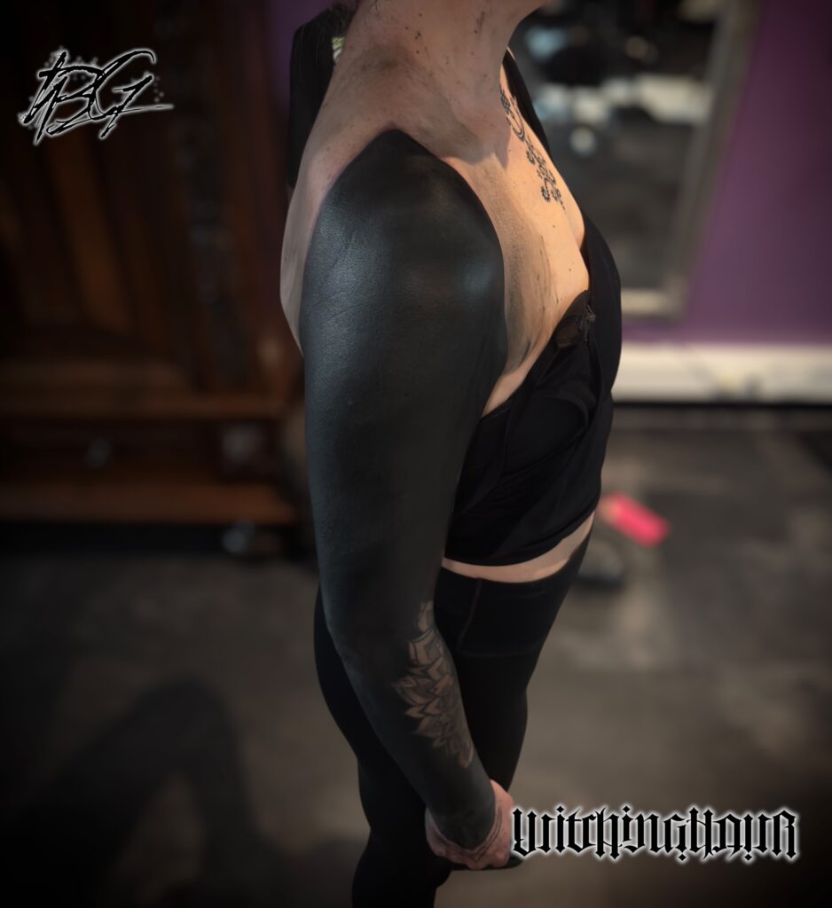 Blackout Tattoo by The Best Blackwork Tattoo Artist Bobby Grey