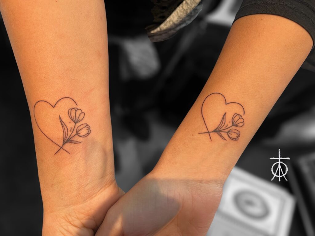 Matching Fine Line Tattoo Amsterdam