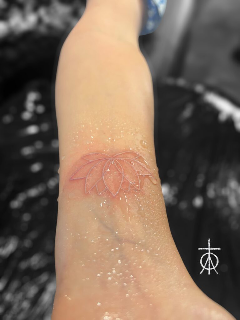 The Best White Ink Line Tattoo by Claudia Fedorovici